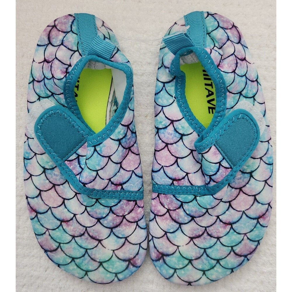 Hiitave Water Shoes Kid Size 12-13 Mermaid Quick Dry Non-Slip Pool Swim Socks